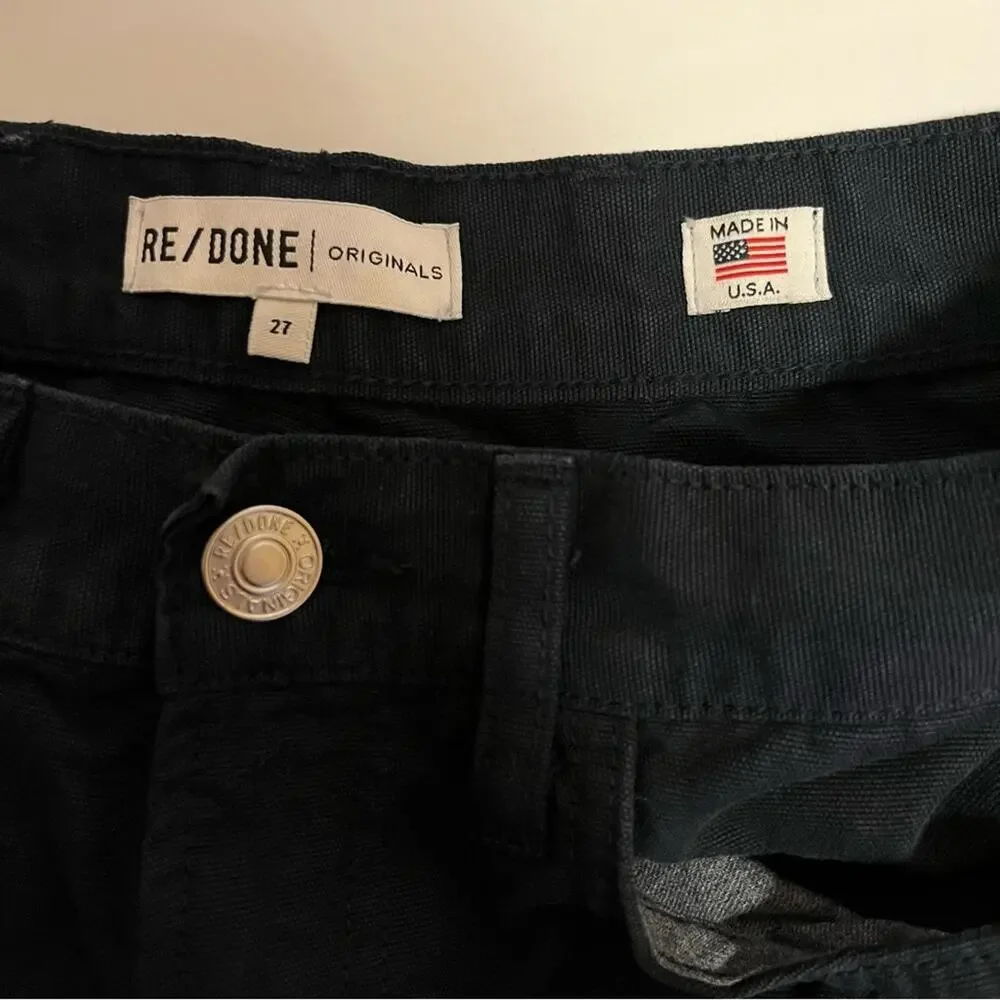 RE/DONE Originals 70s High Rise Bell Bottom Flare Pants Navy 27 Y2K‎ USA Made